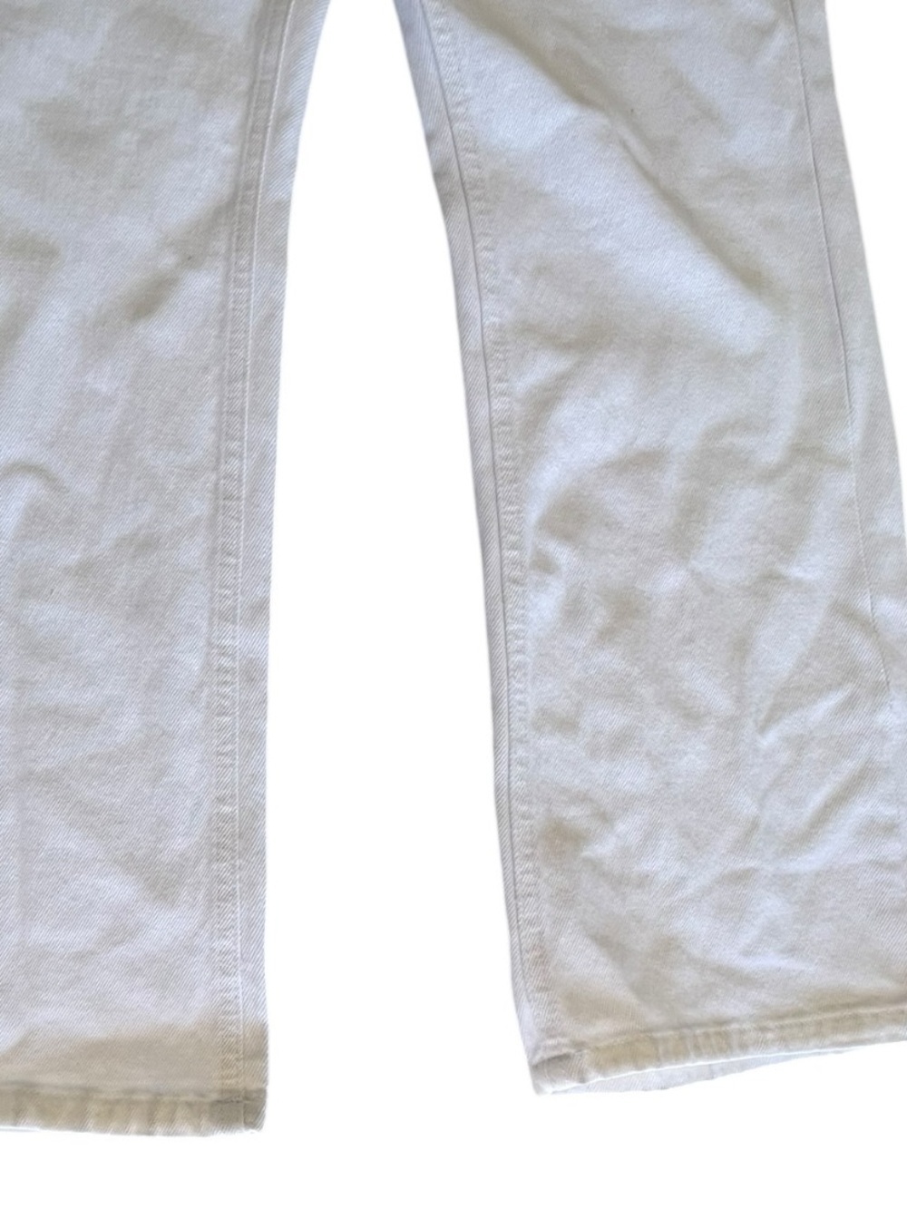 We The Free White Flare Jeans w/ Belt Size 31 Boho Wide Leg Denim - Picture 6 of 8